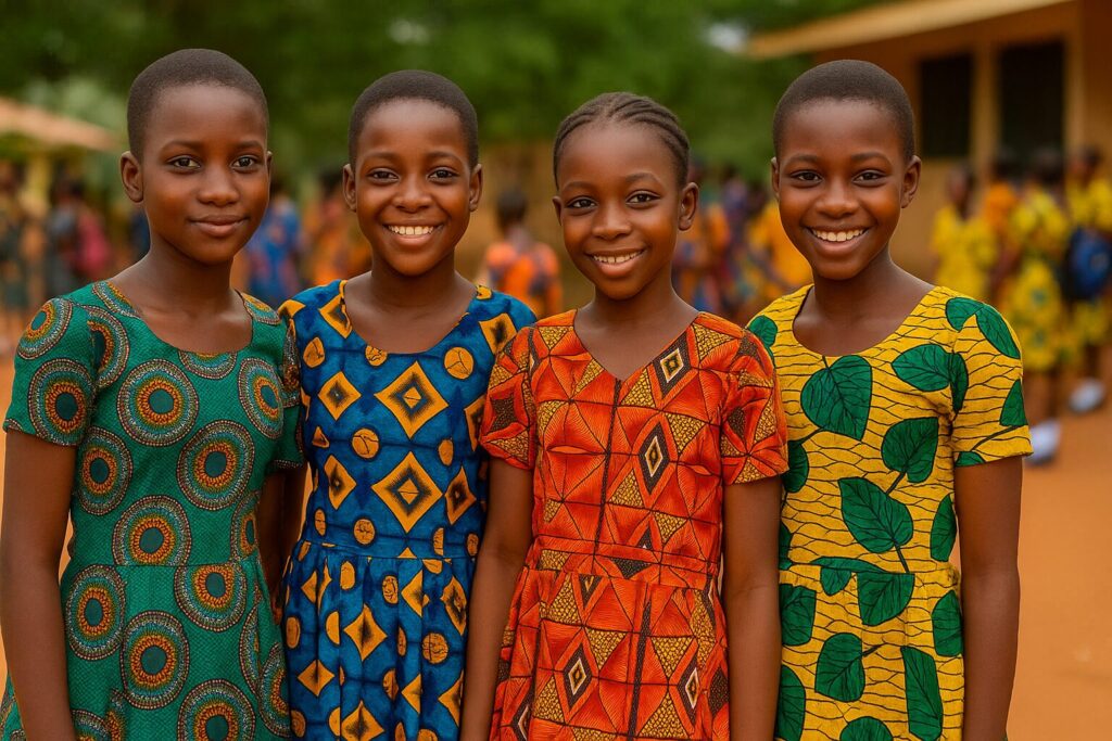 Uniformes nas escolas do Gana mostram a tradição em estampas africanas